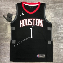 Jordan Theme 2020-2021 City Edition Houston Rockets Black #1 NBA Jersey-311