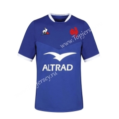 2020-2021 France Home Blue Thailand Rugby Shirt