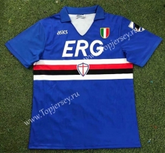 Retro Version 91-92 Sampdoria Home Blue Thailand Soccer Jersey AAA-503