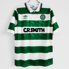 Retro Version 1989-1991 Celtic Home White&Green Thailand Soccer Jersey AAA-C1046