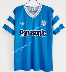 Retro Version 1990 Olympique de Marseille Away Blue Thailand Soccer Jersey AAA-C1046