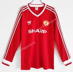 Retro Version 1986 Manchester United Home Red LS Thailand Soccer Jersey AAA-C1046