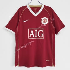 Retro Version 2006-2007 Manchester United Home Red Thailand Soccer Jersey AAA-C1046