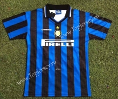 Retro Version 97-98 Inter Milan Home Blue&Black Thailand Soccer Jersey AAA-503