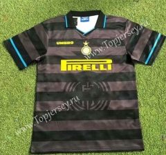 Retro Version 97-98 Inter Milan Away Black&Gray Thailand Soccer Jersey AAA-503
