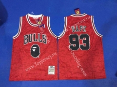 （Bape x Mitchell & Ness）Chicago Bulls Red #93 NBA Jersey
