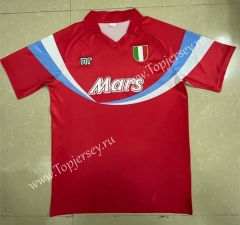 Retro Version 90-91 Napoli Red Thailand Soccer Jersey AAA-818