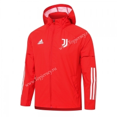 2020-2021 Juventus Red Trench Coats With Hat-815