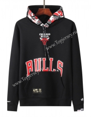 Joint Version Chicago Bulls Black Tracksuit Top With Hat-LH