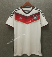 2014 World Cup Retro Version Germany Home White Thailand Soccer Jersey AAA