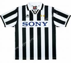 Retro Version 96-97 Juventus Home Black&White Thailand Soccer Jersey AAA-503