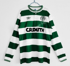 Retro Version 1987-1988 Celtic Home White&Green LS Thailand Soccer Jersey AAA-C1046