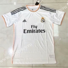 Retro Version 13-14 Real Madrid Home White Thailand Soccer Jersey AAA-826