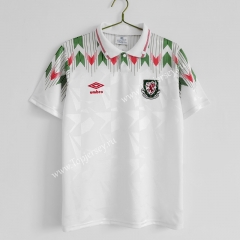 Retro Version 90-92 Wales Away White Thailand Soccer Jersey AAA-C1046