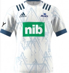 2021 Blues Away White Thailand Rugby Shirt
