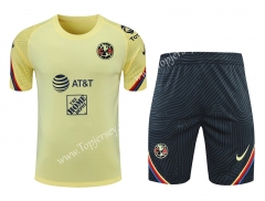 2021-2022 Club América Yellow Thailand Training Soccer Uniform AAA-418