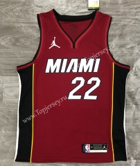 Jordan Theme 2020-2021 Miami Heat Maroon V Collar #22 NBA Jersey-311