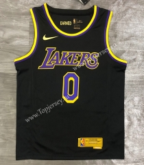 2021-2022 Earned Edition Los Angeles Lakers Black #0 NBA Jersey-311