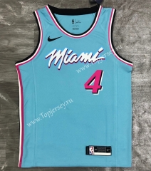 Miami Heat Blue Round Collar #4 NBA Jersey-311