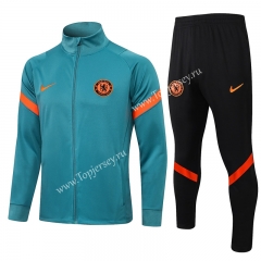 2021-2022 Chelsea Light Green Thailand Soccer Jacket Uniform-815