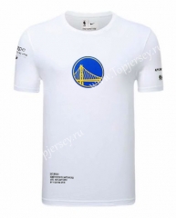 Golden State Warriors White NBA Cotton T-shirt-CS
