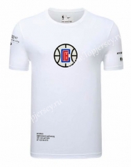 Los Angeles Clippers White NBA Cotton T-shirt-CS