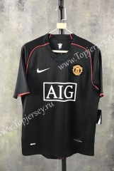 Retro Version 07-08 Manchester United Away Black Thailand Soccer Jersey AAA-SL
