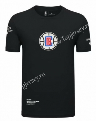 Los Angeles Clippers Black NBA Cotton T-shirt-CS