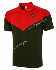 2021-2022 Portugal Red&Black Thailand Polo Shirt-815