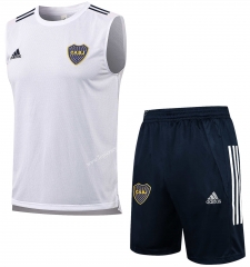 2021-2022 Boca Juniors White Thailand Soccer Vest Tracksuit -815