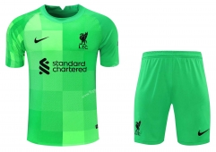 2021-2022 Liverpool Goalkeeper Green Thailand Soccer Uniform-418