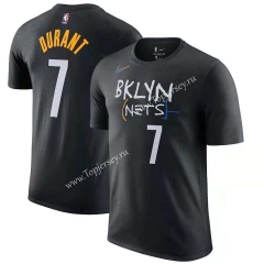 Brooklyn Nets Black #7 NBA Cotton T-shirt-CS