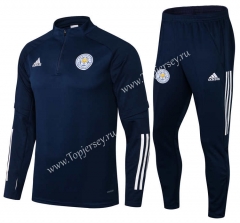 2021-2022 Leicester City Royal Blue Thailand Soccer Tracksuit-411