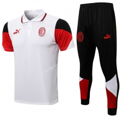 2021-2022 AC Milan White Thailand Polo Uniform-815