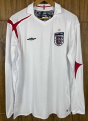 Retro Version 2006 England Home White LS Thailand Soccer Jersey AAA-SL