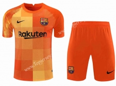 2021-2022 Barcelona Goalkeeper Orange Thailand Soccer Uniform-418