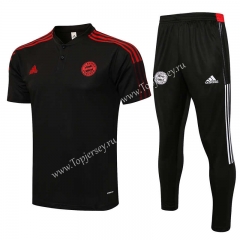 2021-2022 Bayern München Dark Gray Thailand Polo Uniform-815