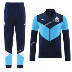 2021-2022 Olympique Marseille Royal Blue Thailand Soccer Jacket Uniform-LH