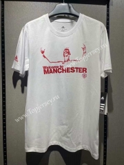 Commemorative Edition Manchester United White T-shirt-CS