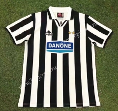 Retro Version 96-97 Juventus Home Black&White Thailand Soccer Jersey AAA-506