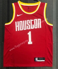 Retro Version Houston Rockets Red #1 NBA Jersey-311