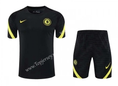 2021-2022 Chelsea Black Thailand Training Soccer Uniform-418