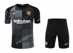 2021-2022 Barcelona Goalkeeper Black Thailand Soccer Uniform-418