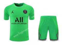 2021-2022 Paris SG Goalkeeper Green Thailand Soccer Uniform-418