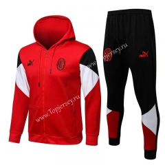 2021-2022 AC Milan Red Thailand Soccer Jacket Uniform With Hat-815