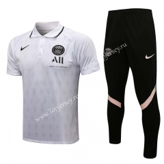 2021-2022 Paris SG White Thailand Polo Uniform-815