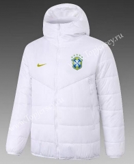 2021-2022 Brazil White Cotton Coat With Hat-GDP