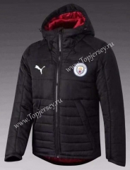 2021-2022 Manchester City Black Cotton Coat With Hat-GDP
