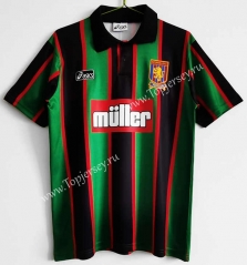 Retro Version 93-95 Aston Villa Away Black&Green Thailand Soccer Jersey AAA-C1046