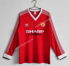 Retro Version 1983 Manchester United Home Red LS Thailand Soccer Jersey AAA-C1046